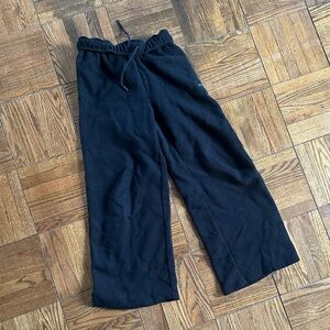 Aritzia Baggy Foldover Black Sweatpant